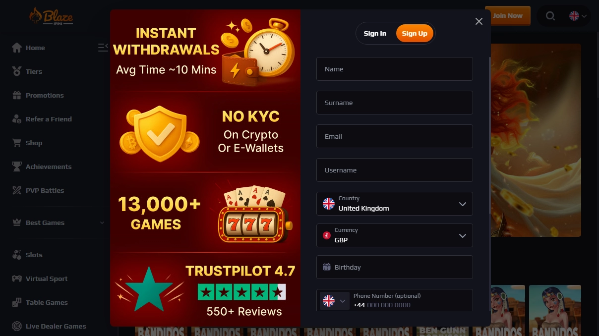 Blaze Spins Casino